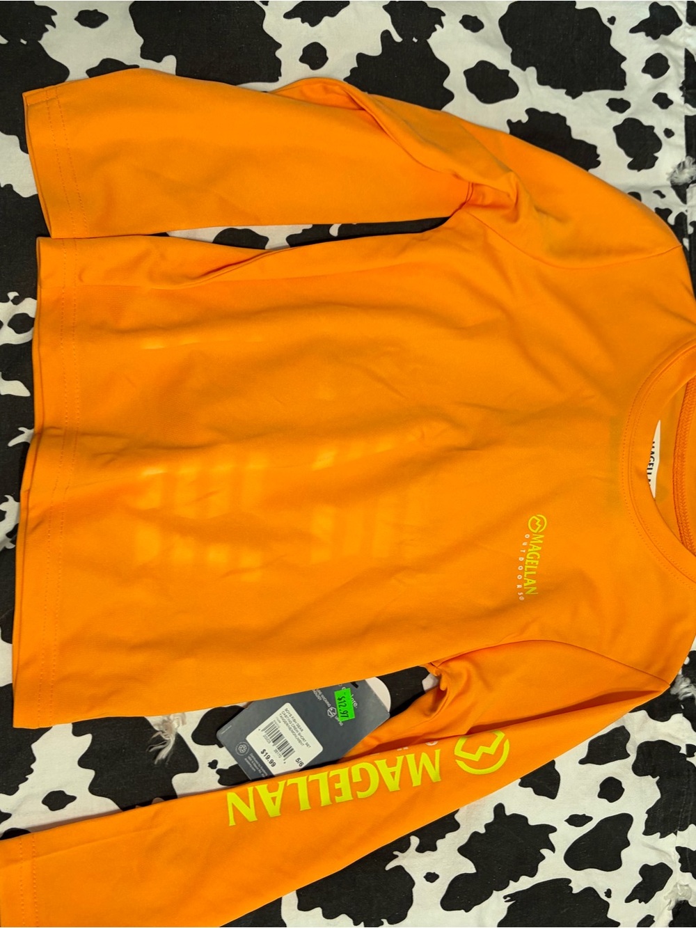 Magellan Outdoors Orange Long-Sleeve Rashguard Top